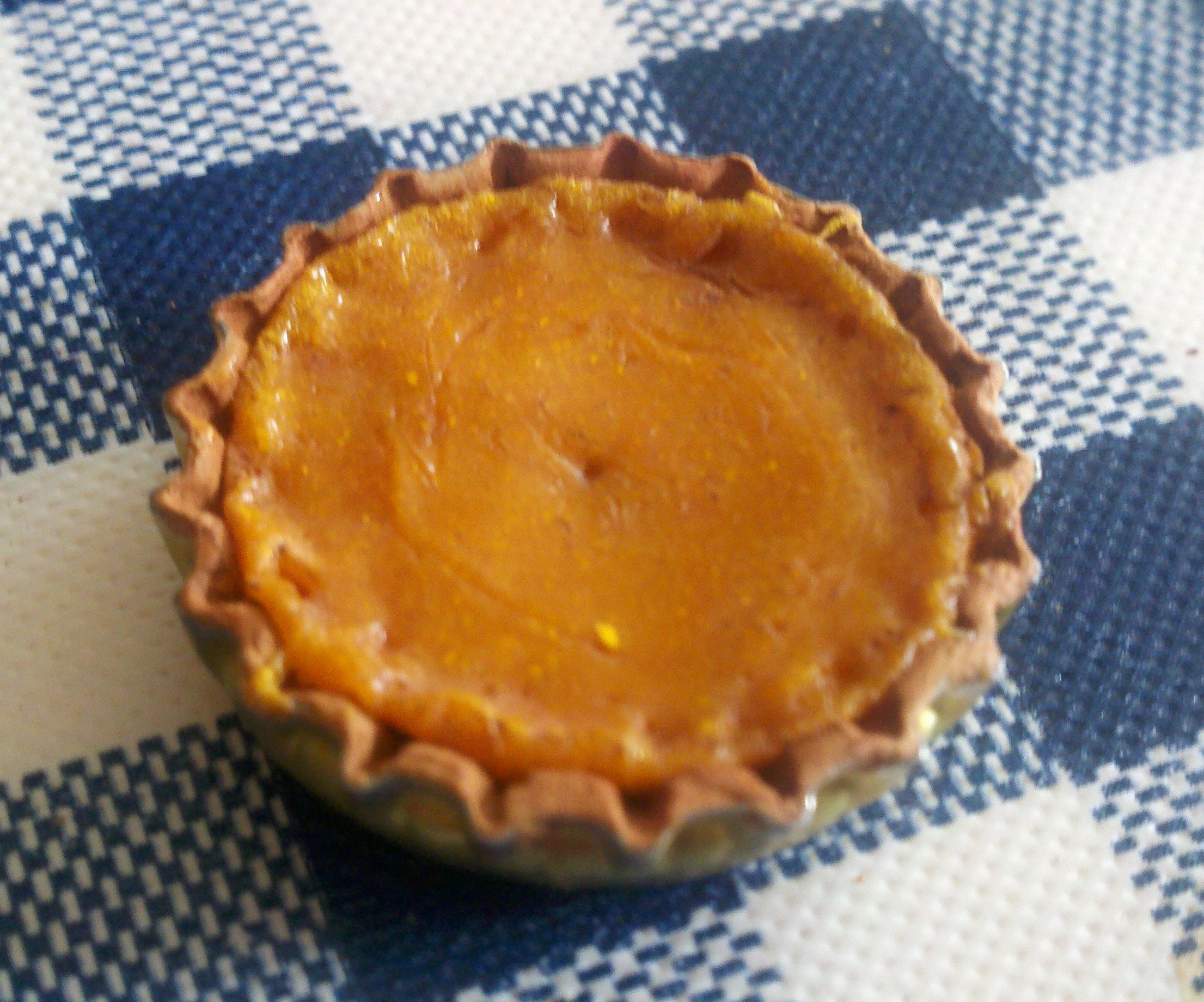 Miniature Clay Pumpkin Pie