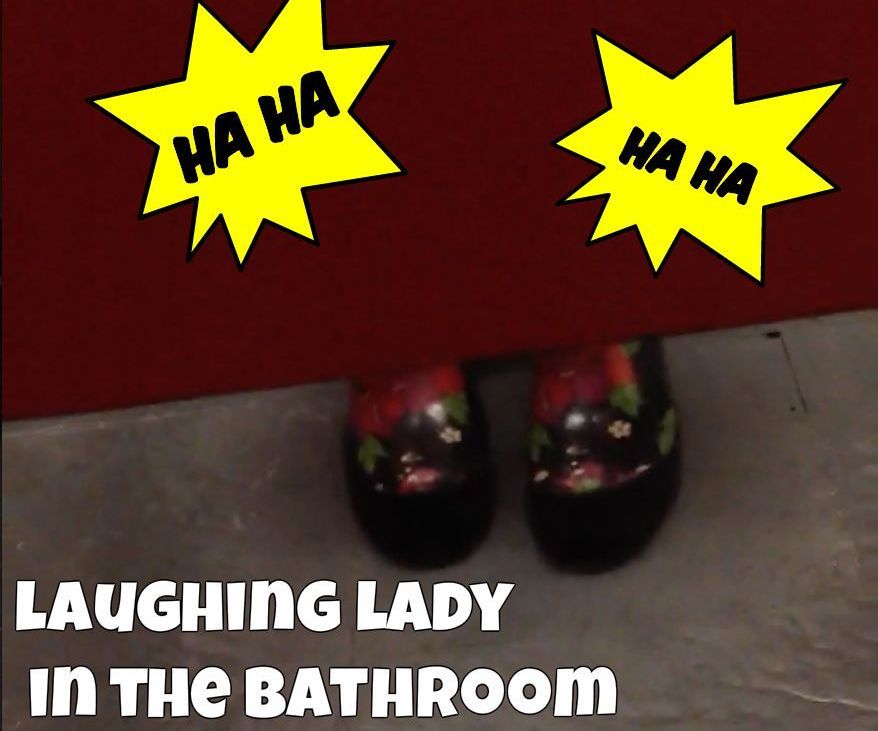 Laughing Lady in the Bathroom