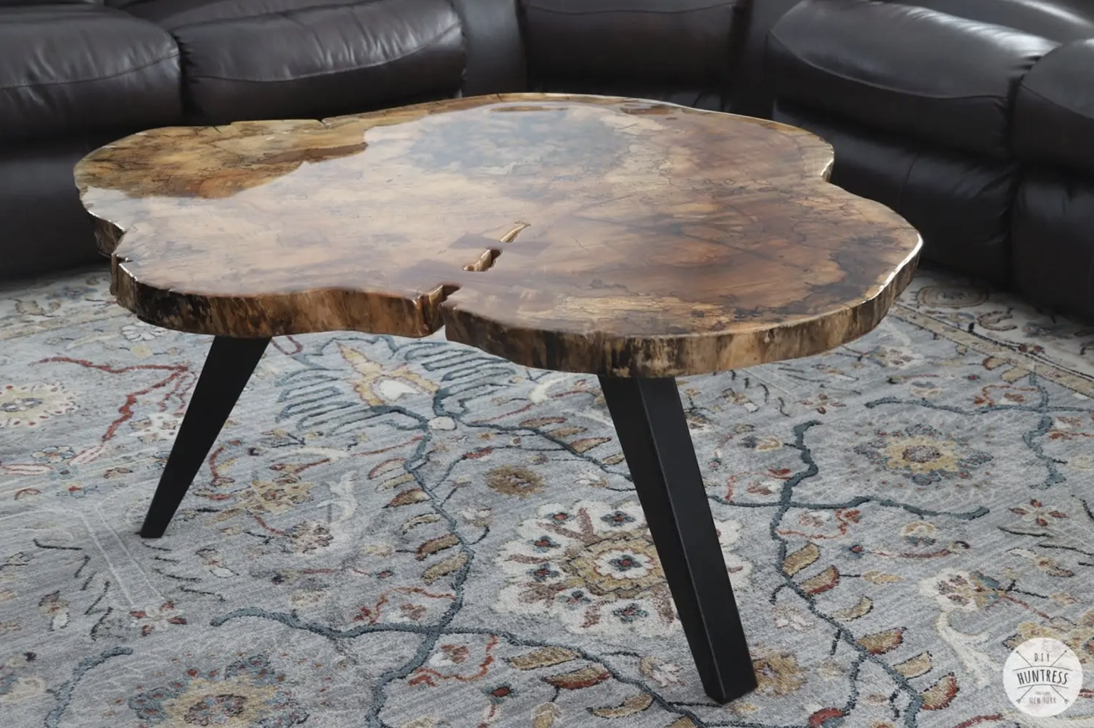 DIY Live Edge Table With Metal Legs 7 Steps Instructables