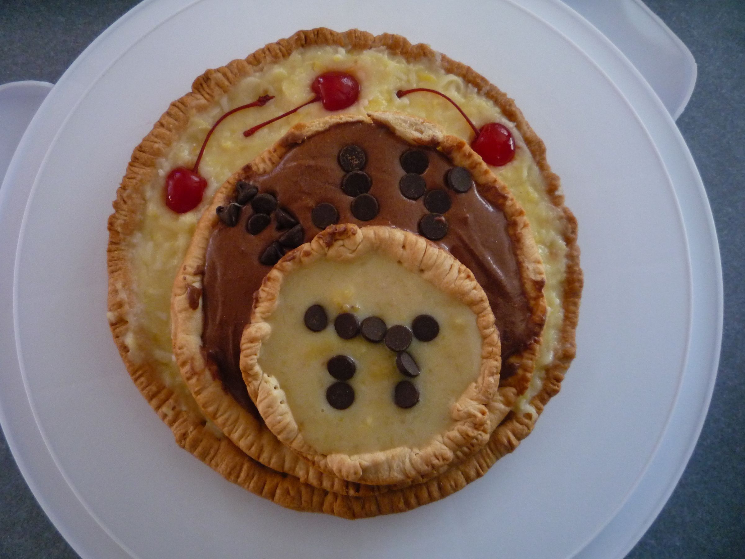 Chocolate Pina Colada Bull's Eye Pie