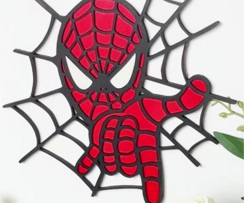 Spiderman Wall Art Laser Cut