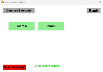 The GUI for the Pop Up Message