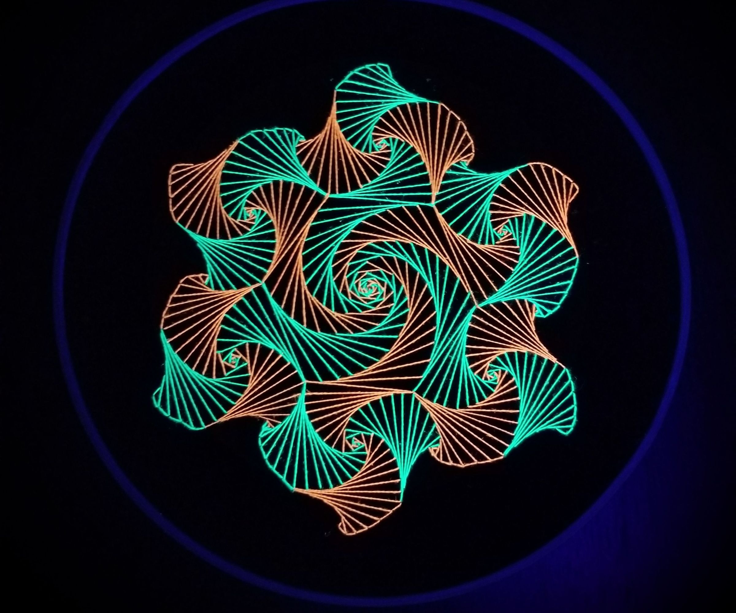 Parabolic Curve Art Embroidery 