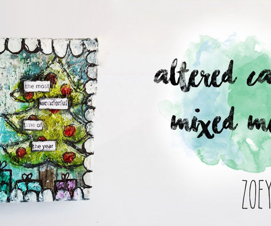Mixed Media : Canvas Alteration for Christmas