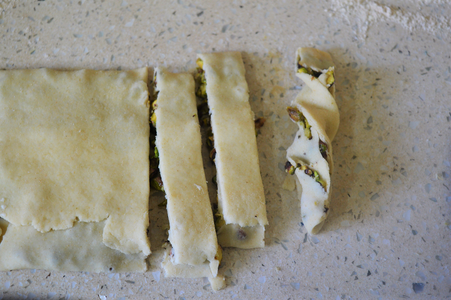Twist Each Piece to Form the Shape of Twist Cookies.