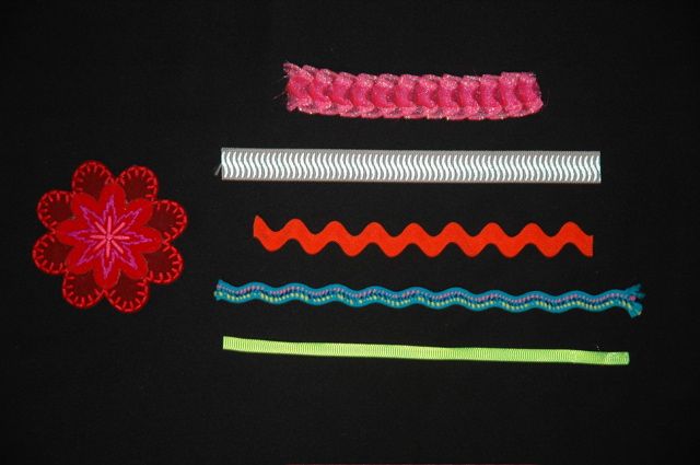 Conductive Thread Attached to Fabric Trim