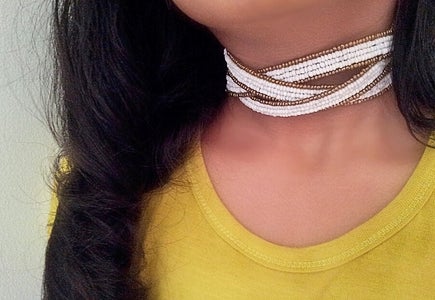 Multi Beaded Plait Bangle - Choker/Bracelet/Ancklet