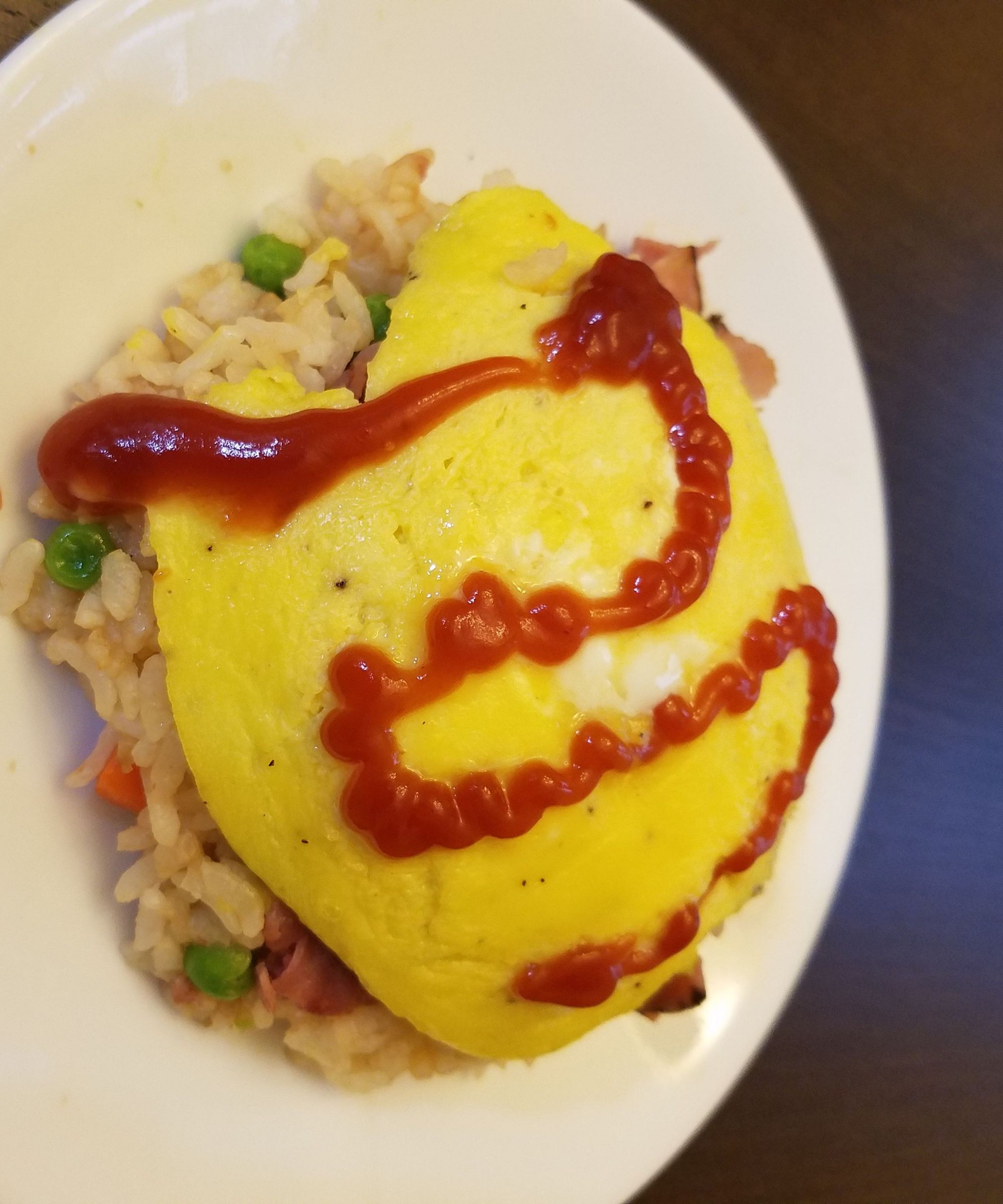 Microwave Omurice (Japanese Omelet Rice)