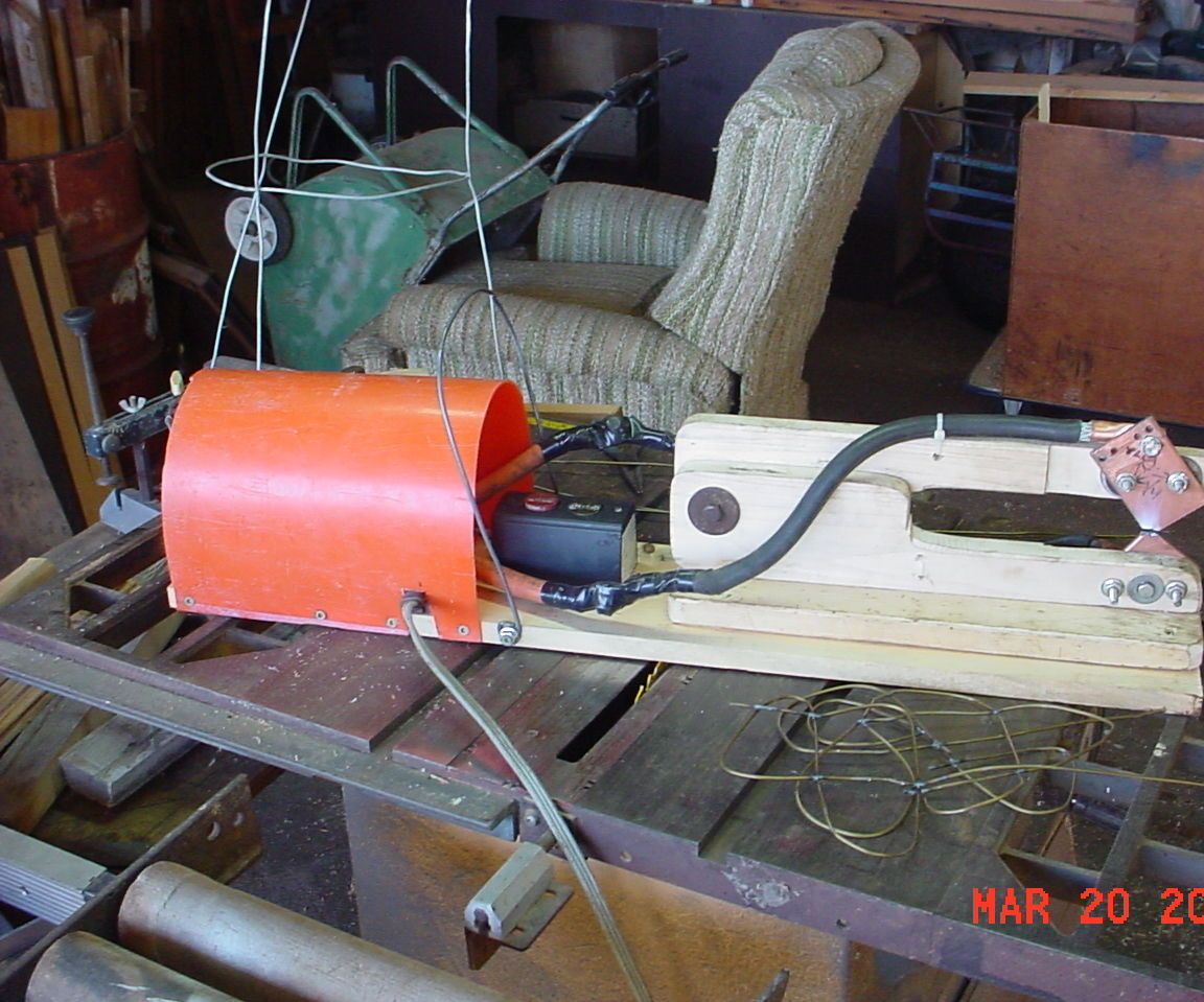 Tomato Cage or Wire Spot Welder Using  Microwave Transformer