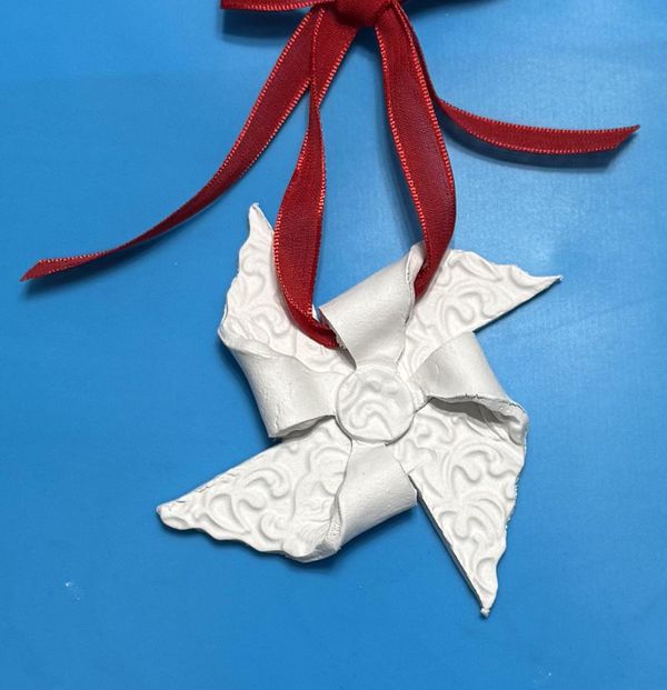 How to Make an Air Dry Clay Pinwheel Ornament