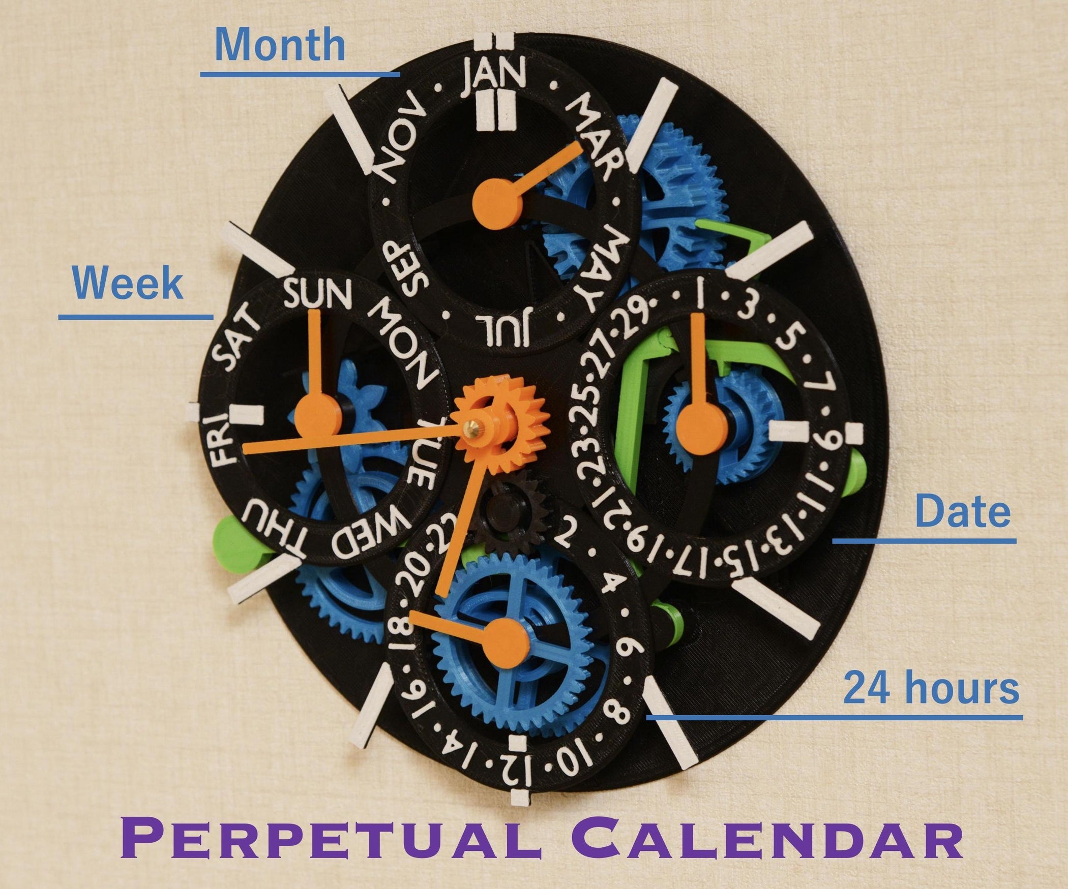 Quartzmovement Based Perpetual Calendar Clock 7 Steps (with Pictures