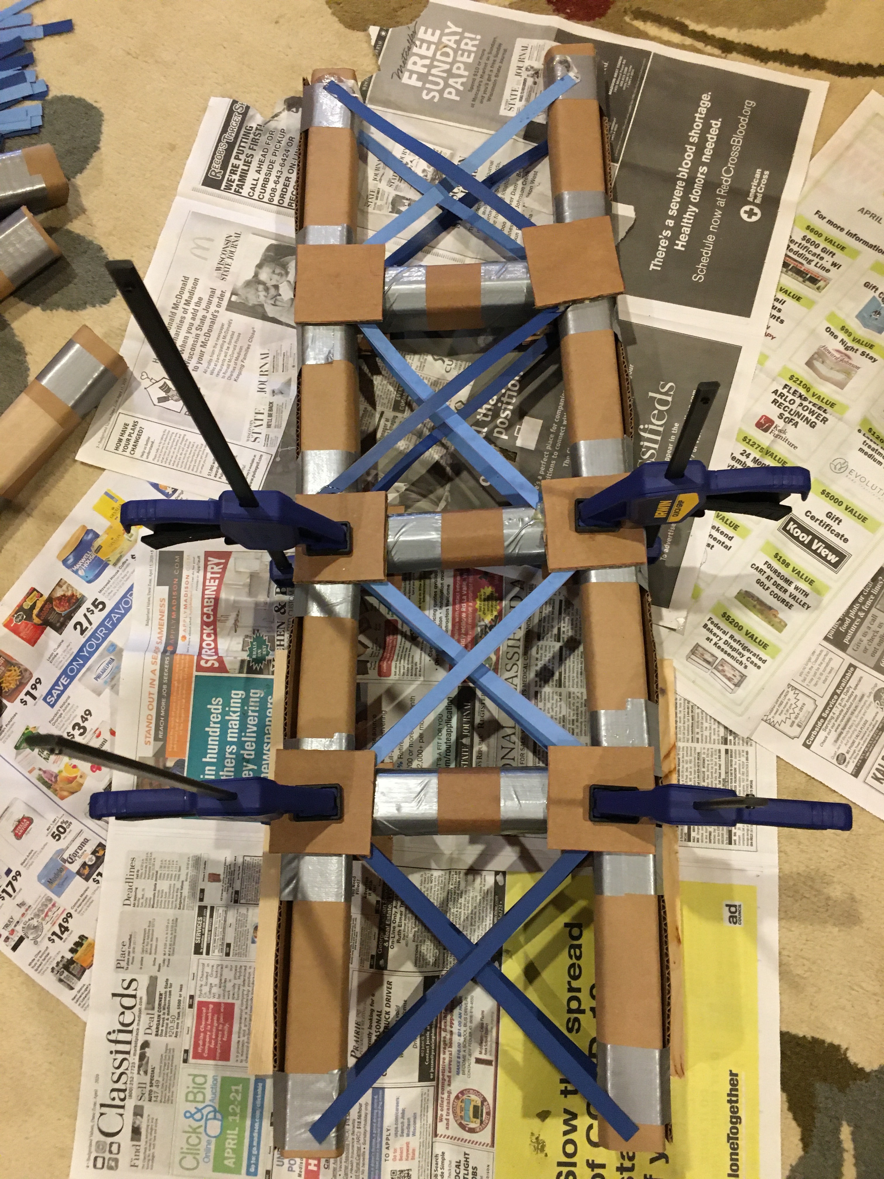 Strong and Simple Cardboard Tower 5 Steps Instructables