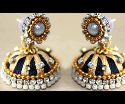 Latest Jhumka Designs for Girls || Silk Thread Jhumkas Making at Home 2018 