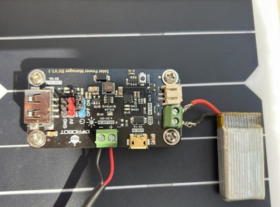 On Board LED Indicators on DFRobot Solar Power Manager