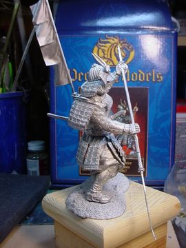 Étain 54 mm samouraï japonais 12e siècle - France
