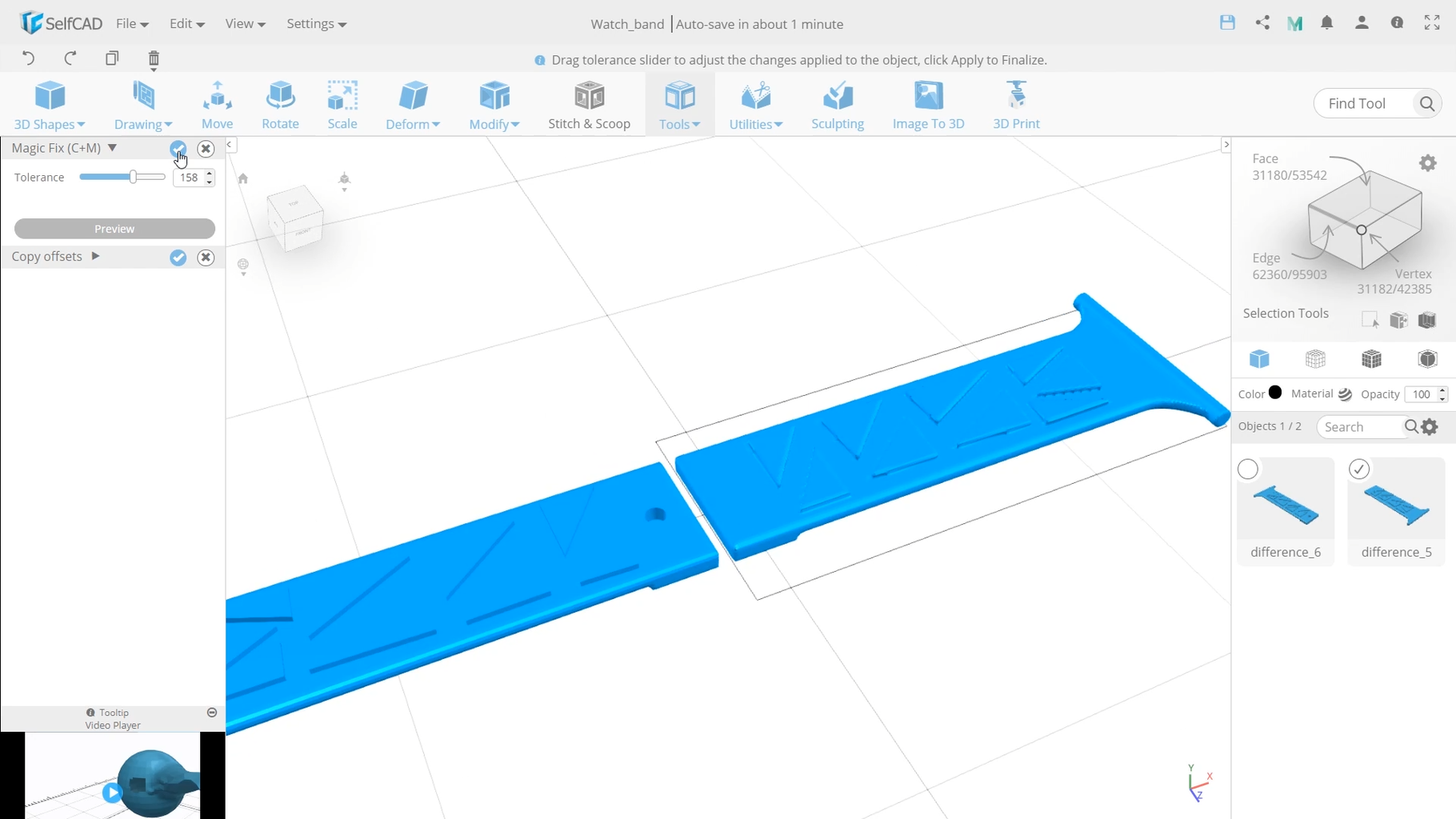 3D Printable Watch Band In SelfCAD 13 Steps with Pictures 3d-printable-watch-band-in-selfcad-13-steps-with-pictures