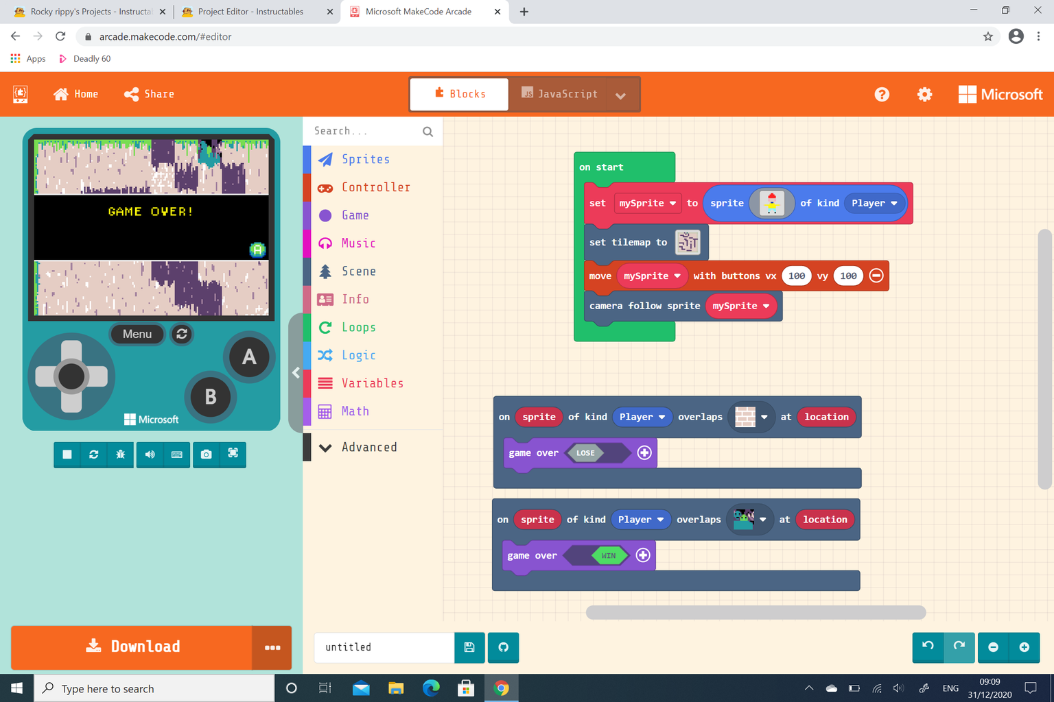 Create a Fun Block Game With MakeCode Arcade : 10 Steps - Instructables