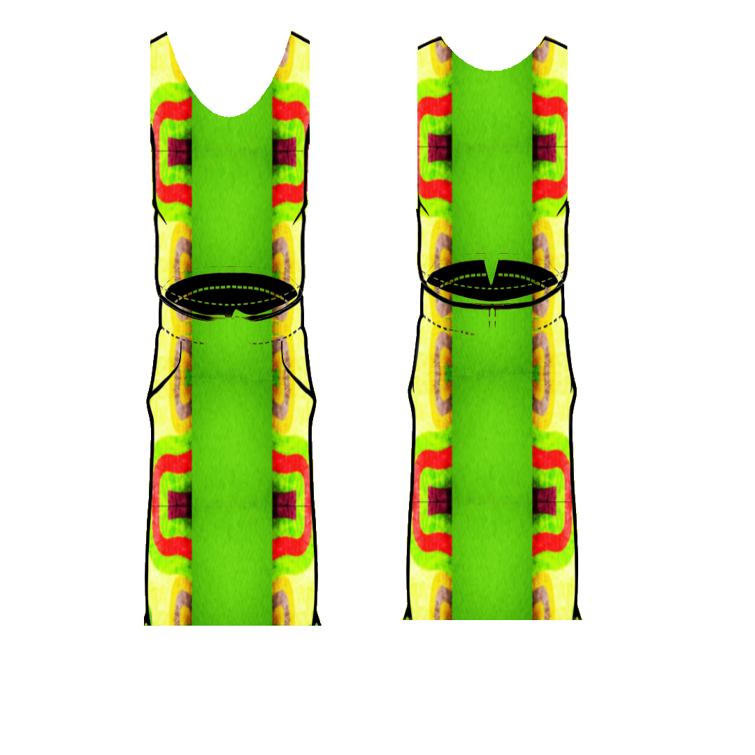 PENCIL DRESS : GEO COLOR BLOCKING DRESS