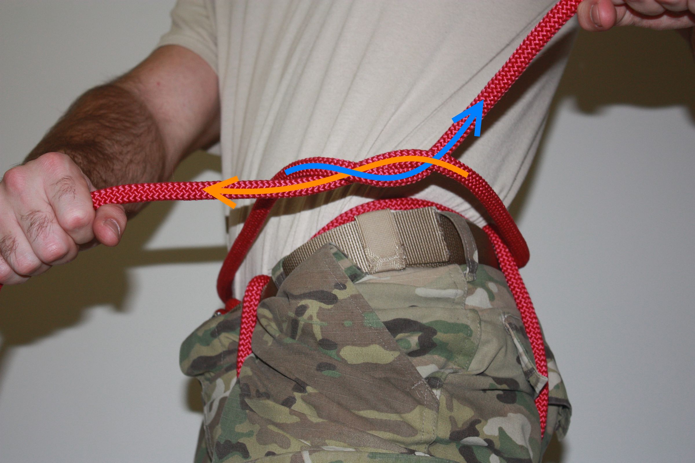 how to tie a rope harness