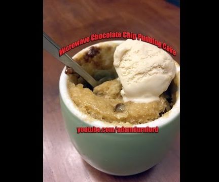 Microwave Chocolate Chip Cookie Dough Pudding 