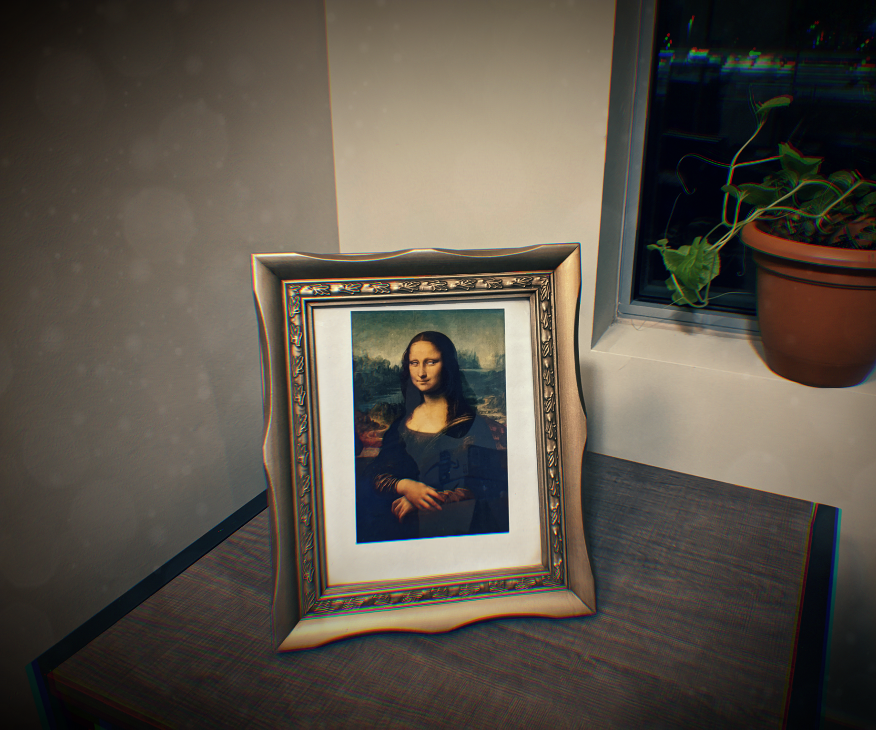 Spooky Mona Lisa Painting