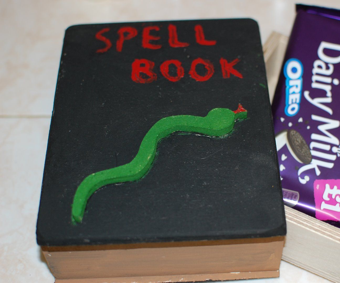 Halloween Treat Wooden Spell Book