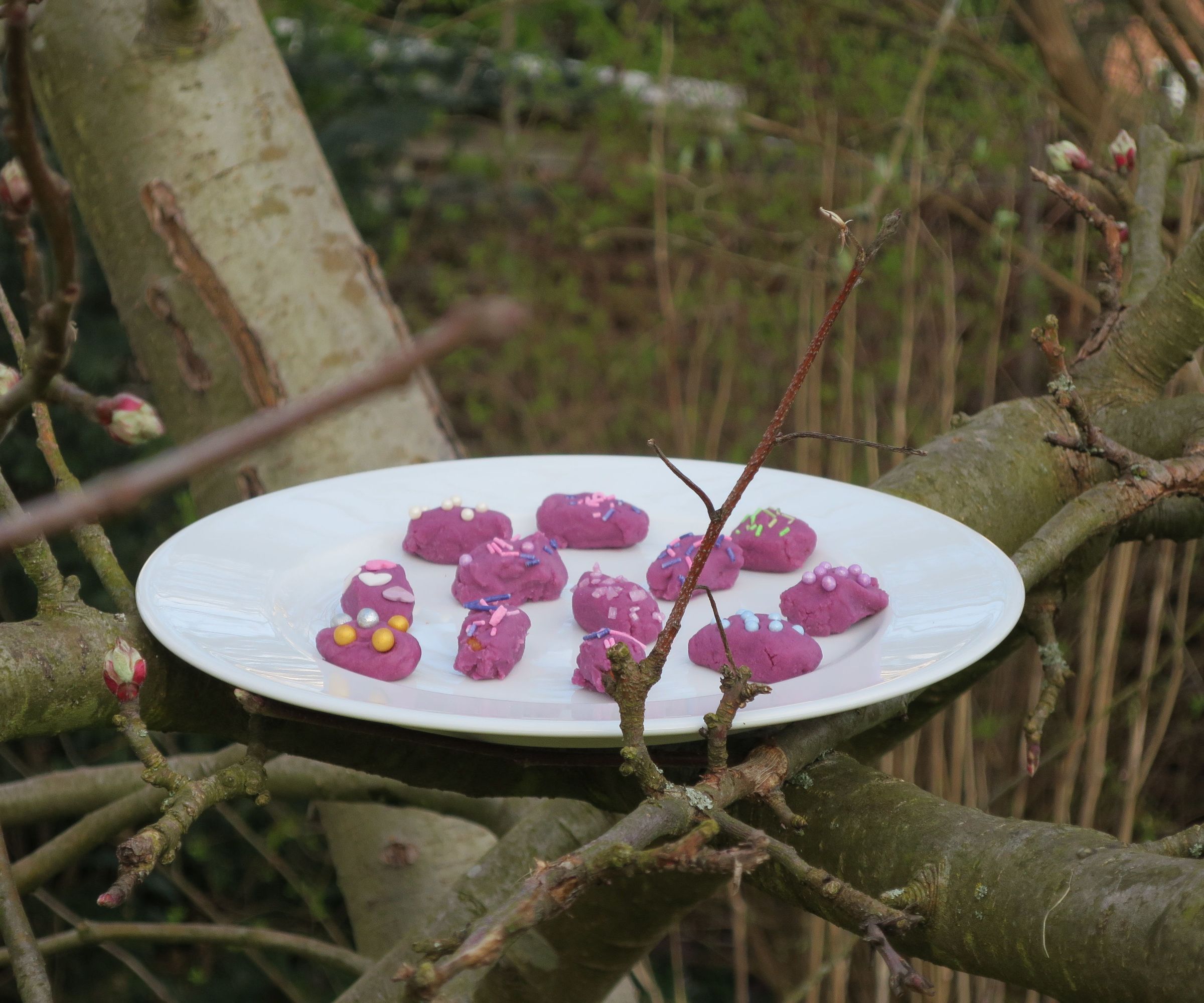 Purple Chocolate Almonds