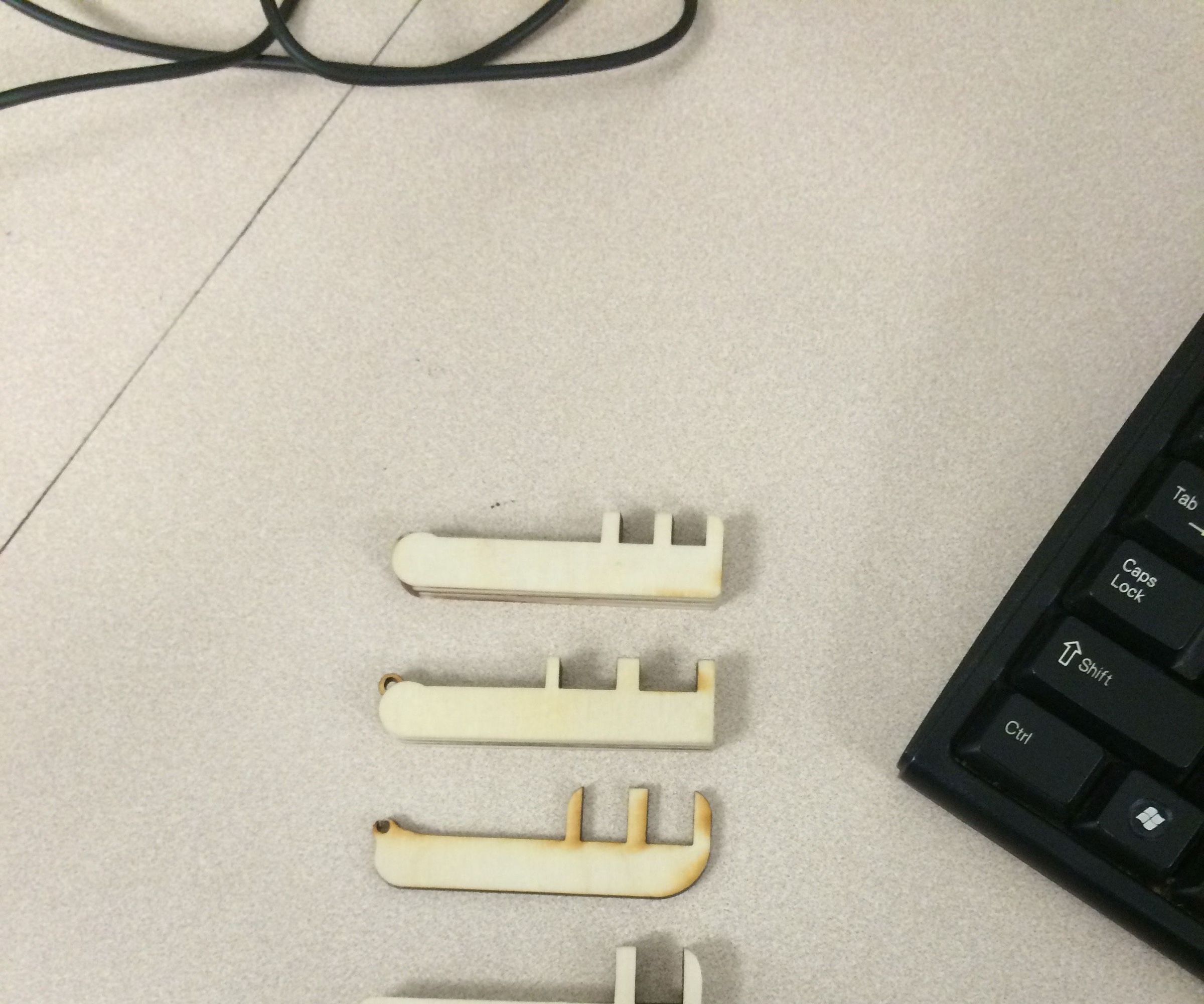 Laser Cut Key Chain Phone Stand