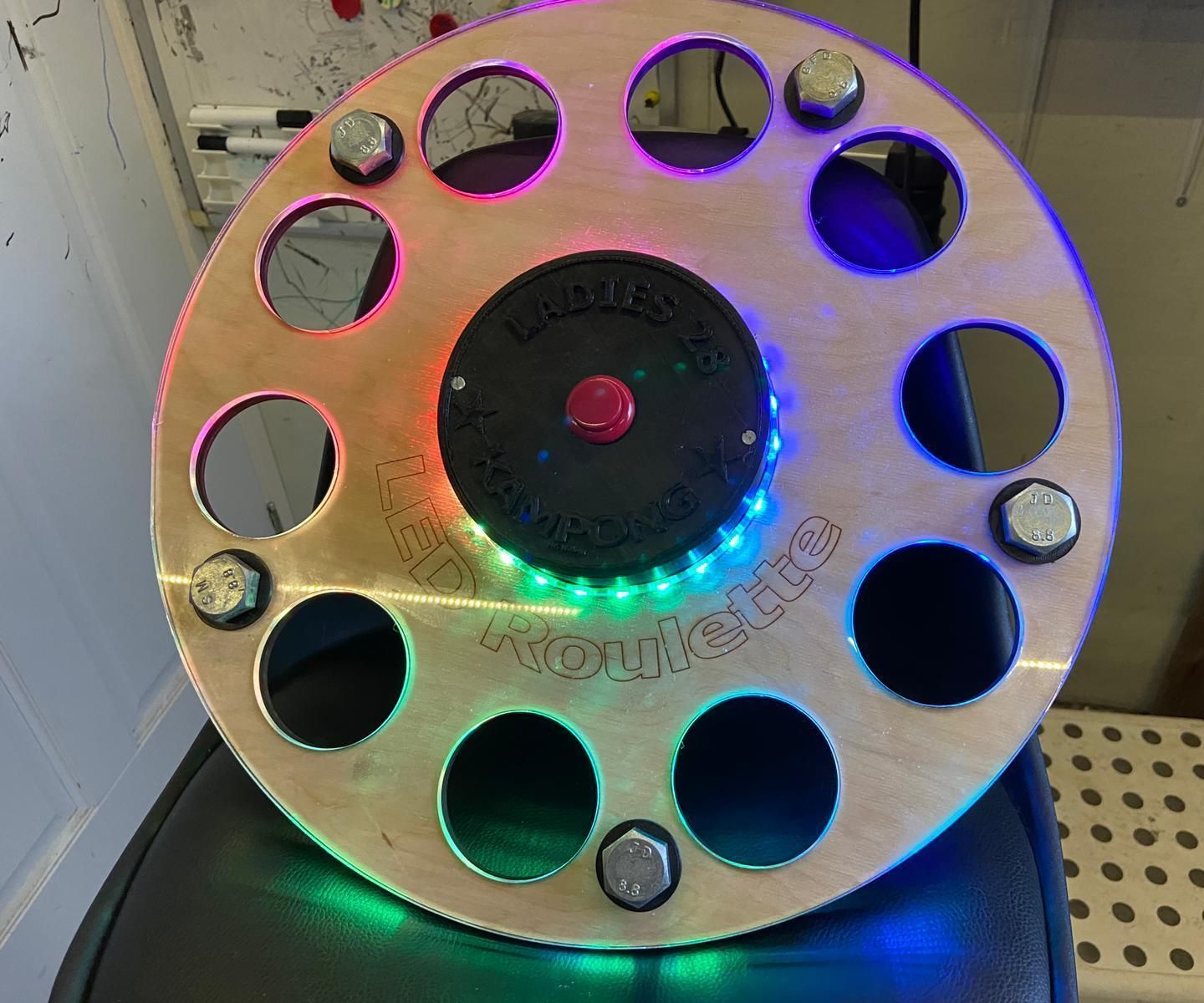 Rainbow LED Roulette Beer Tray
