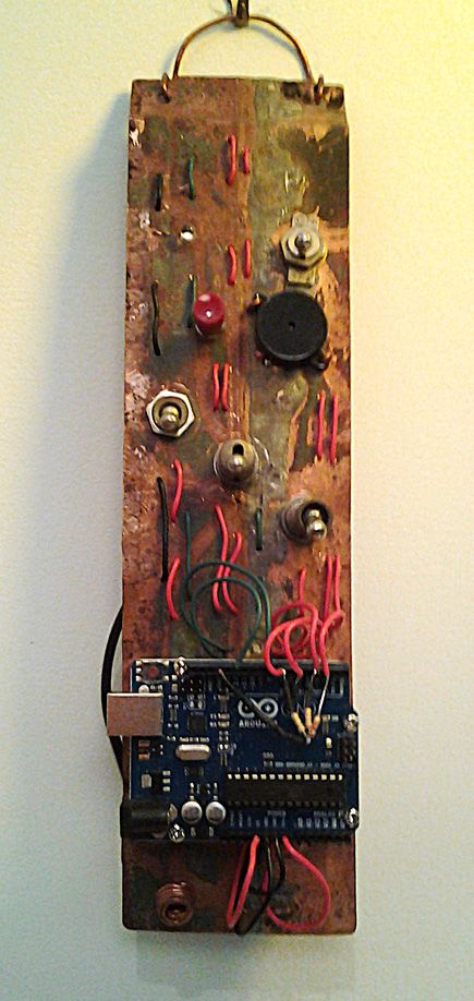 MANOA LOGIC: Morse code wall art with Arduino + found materials