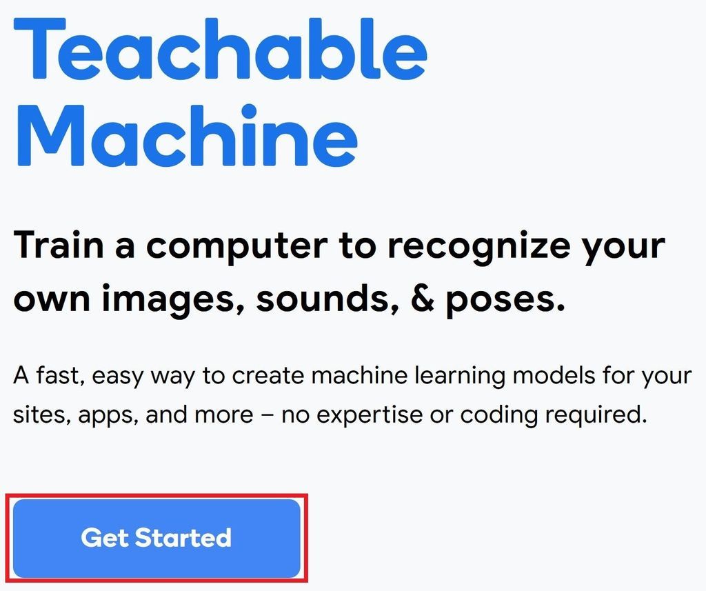 Generating a Model With Teachable Machine