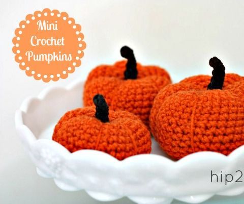 Mini Crochet Pumpkins