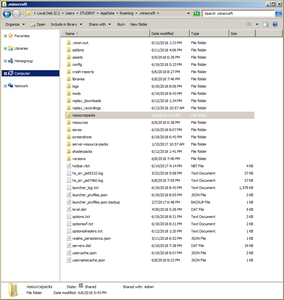 Locate .minecraft and Create the Pack