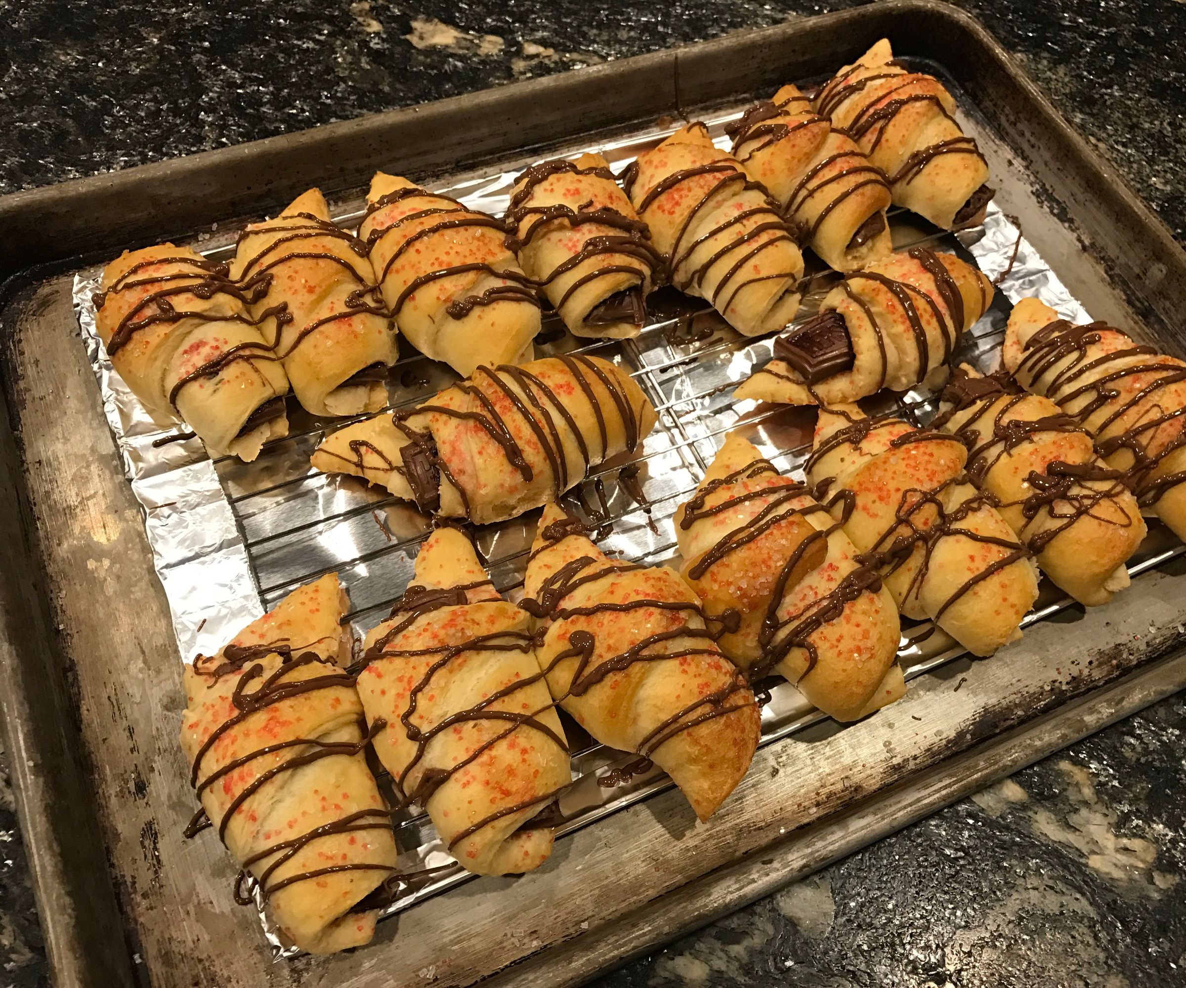 Chocolate Almond Crescents