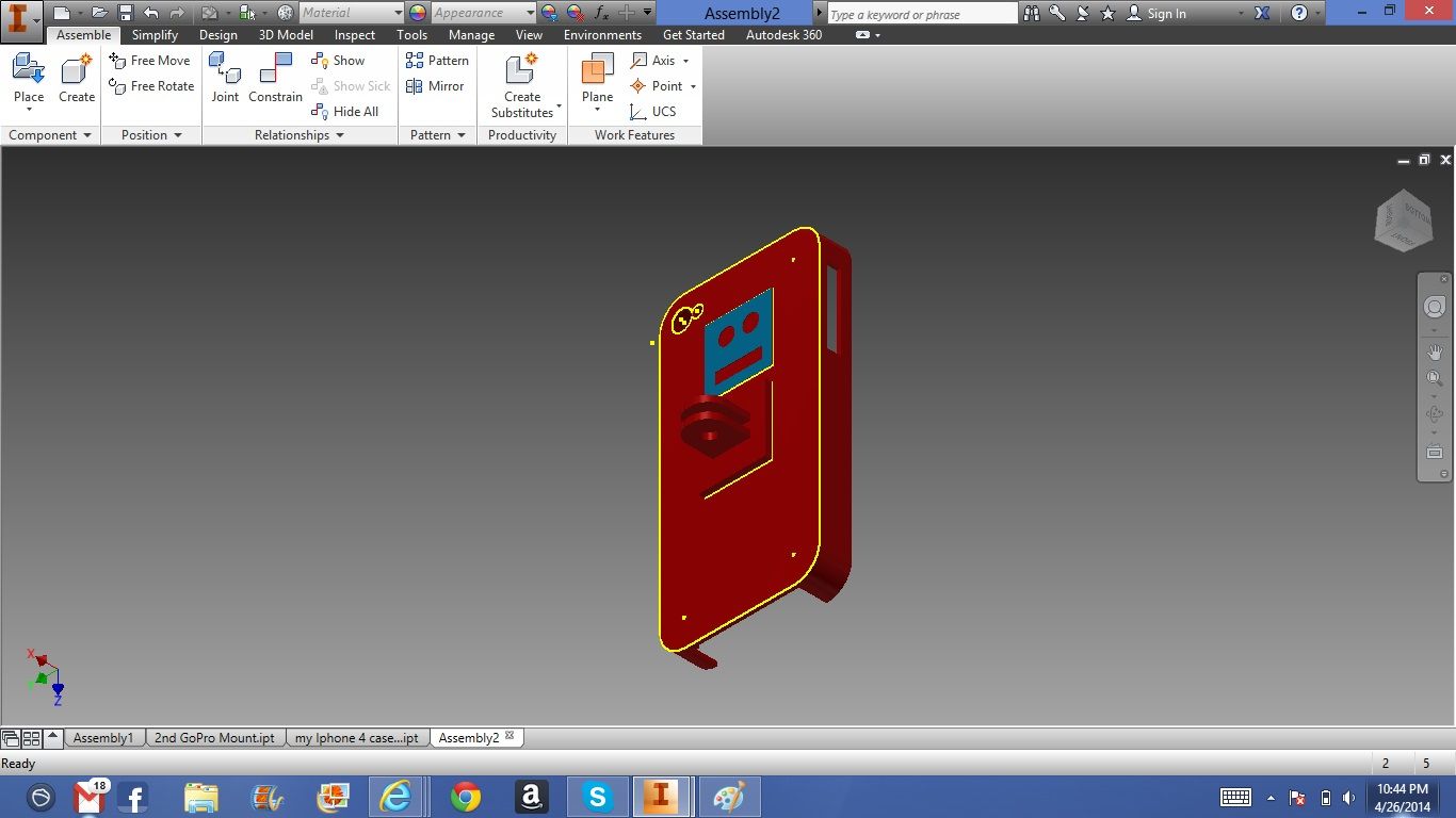 3D Printable GoPro Mount Compatible Iphone Case