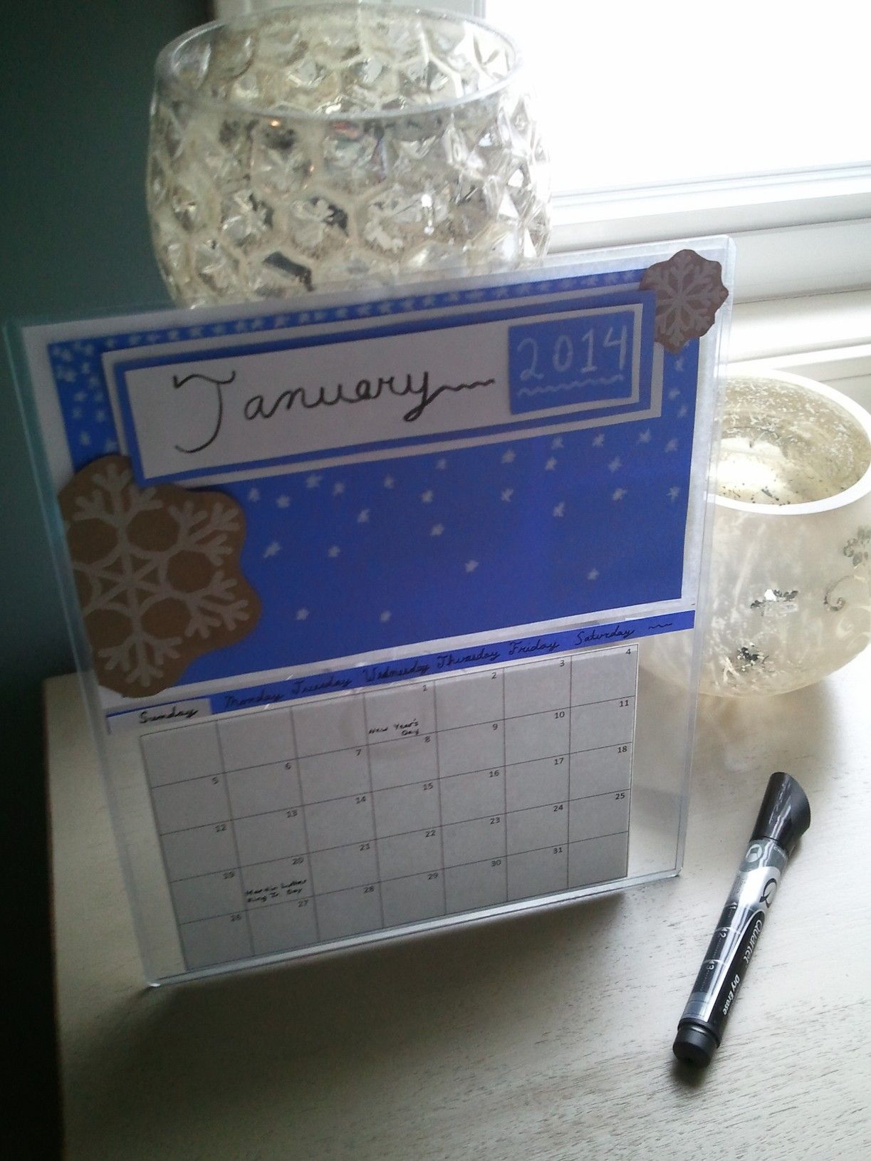 How to Make a Reusable January Snow Calendar