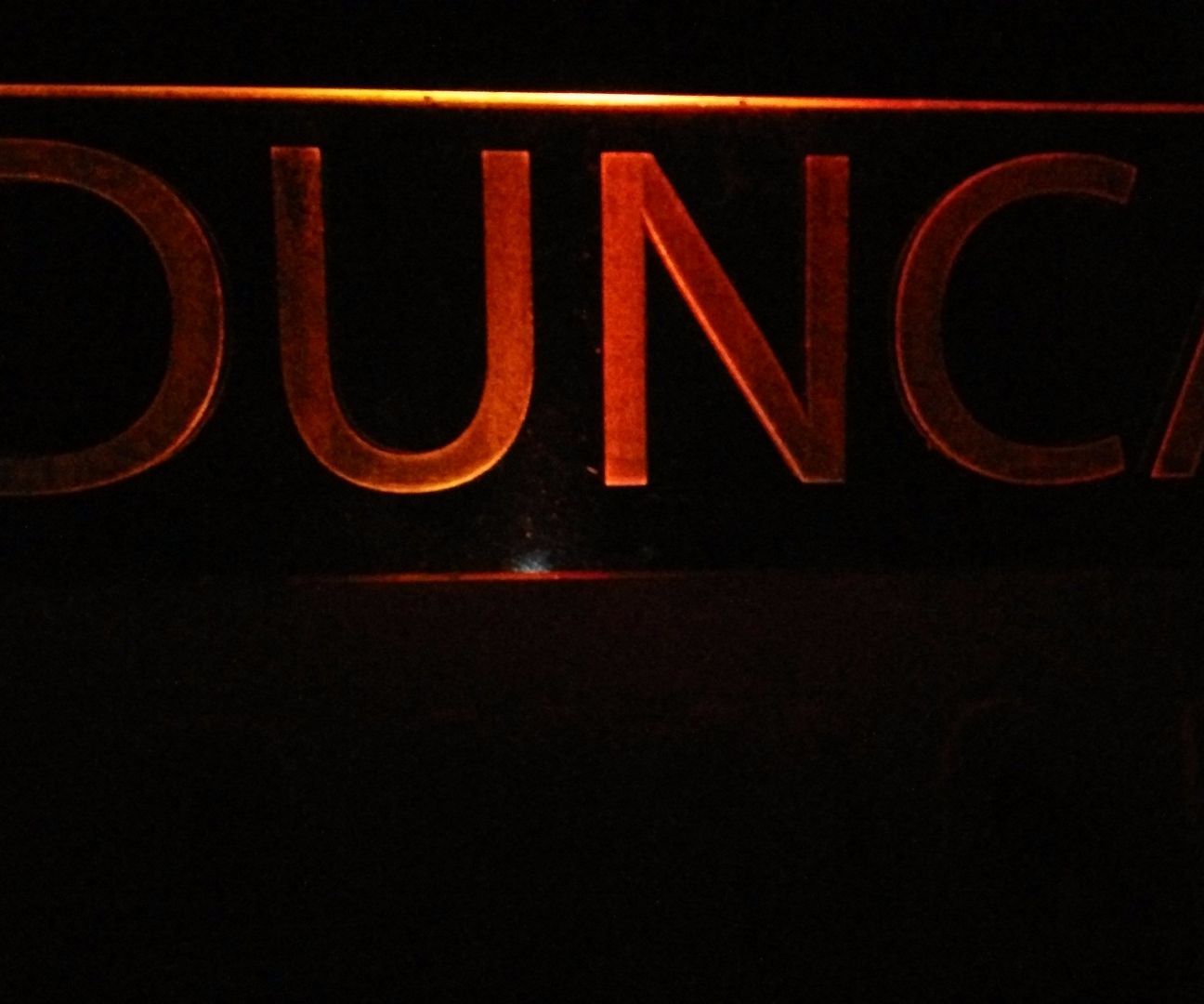 Illuminated Plexiglass Sign