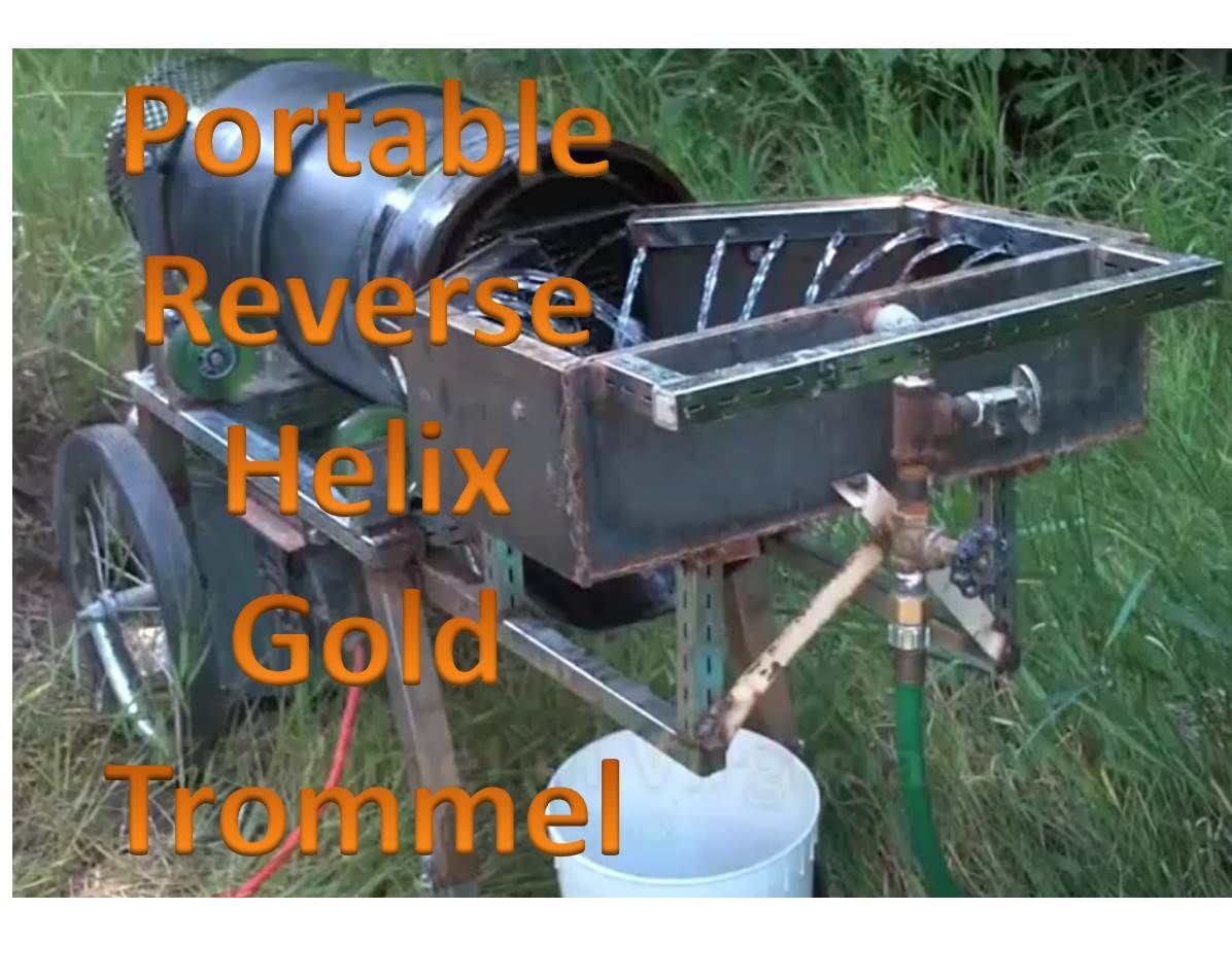 Portable Reverse Helix Gold Trommel