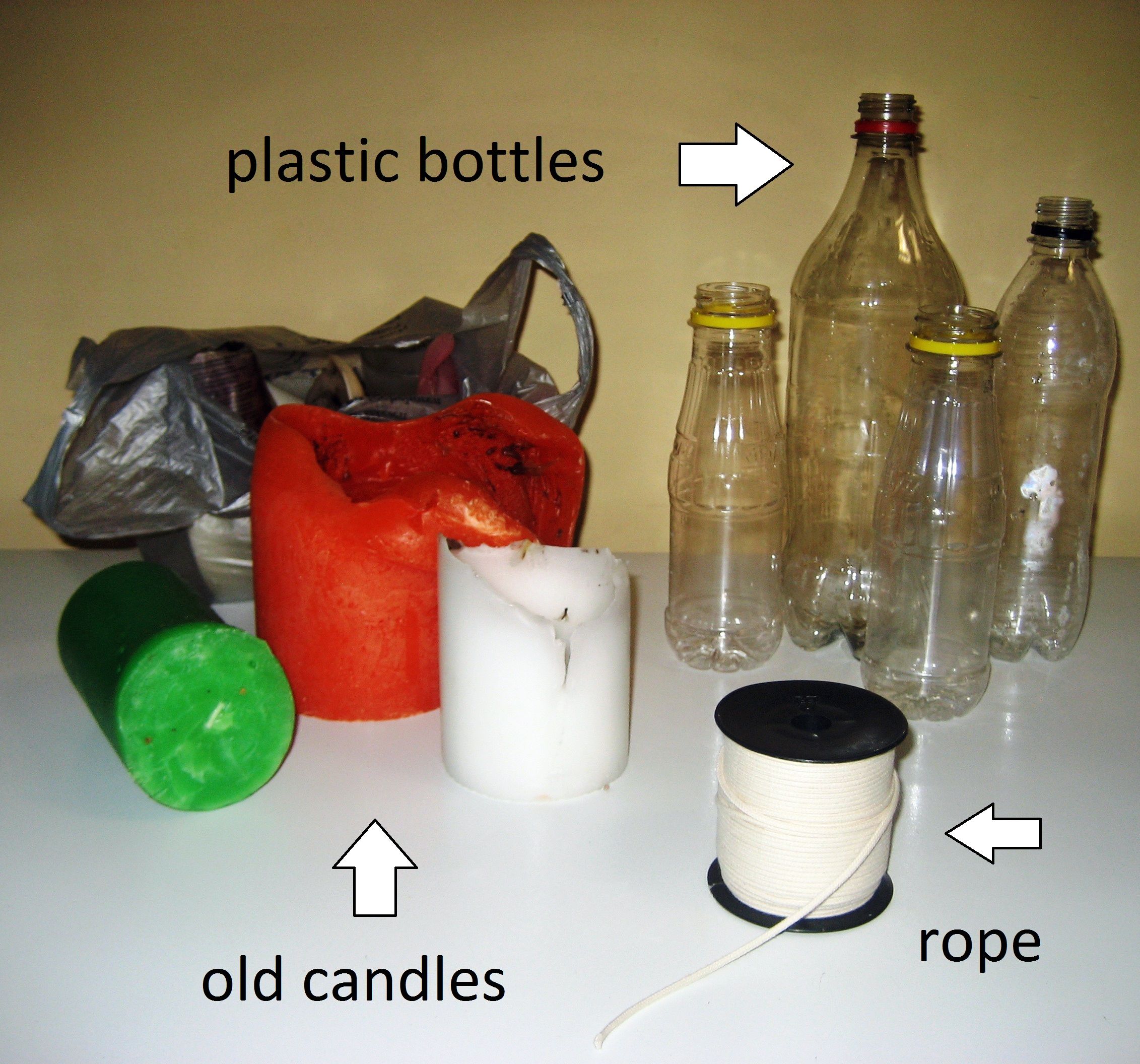 Reuse Plastic Bottles and Old Candles to Make New Candles 7 Steps