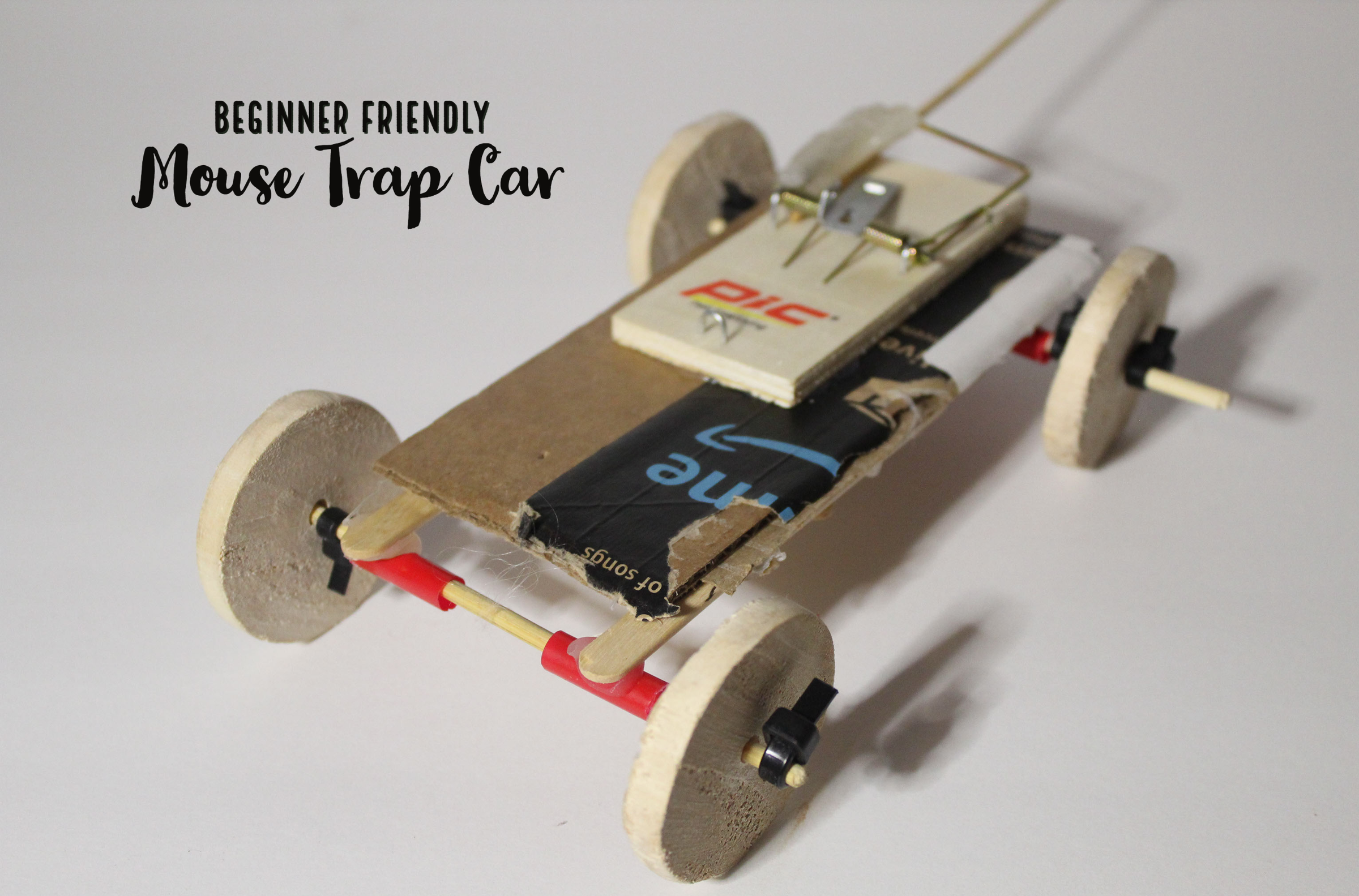 Mousetrap Car Made for Beginners (Highly Detailed & Made With Recycled Materials) 10 Steps