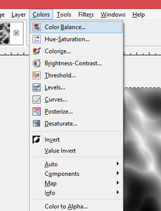 Under Colors, Click "Color Balance"