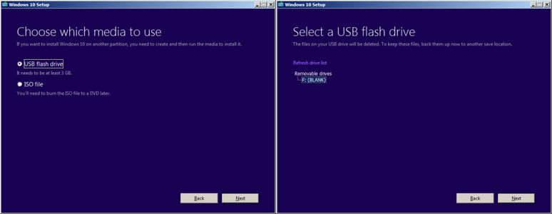 Collect an USB Drive / Download Windows 