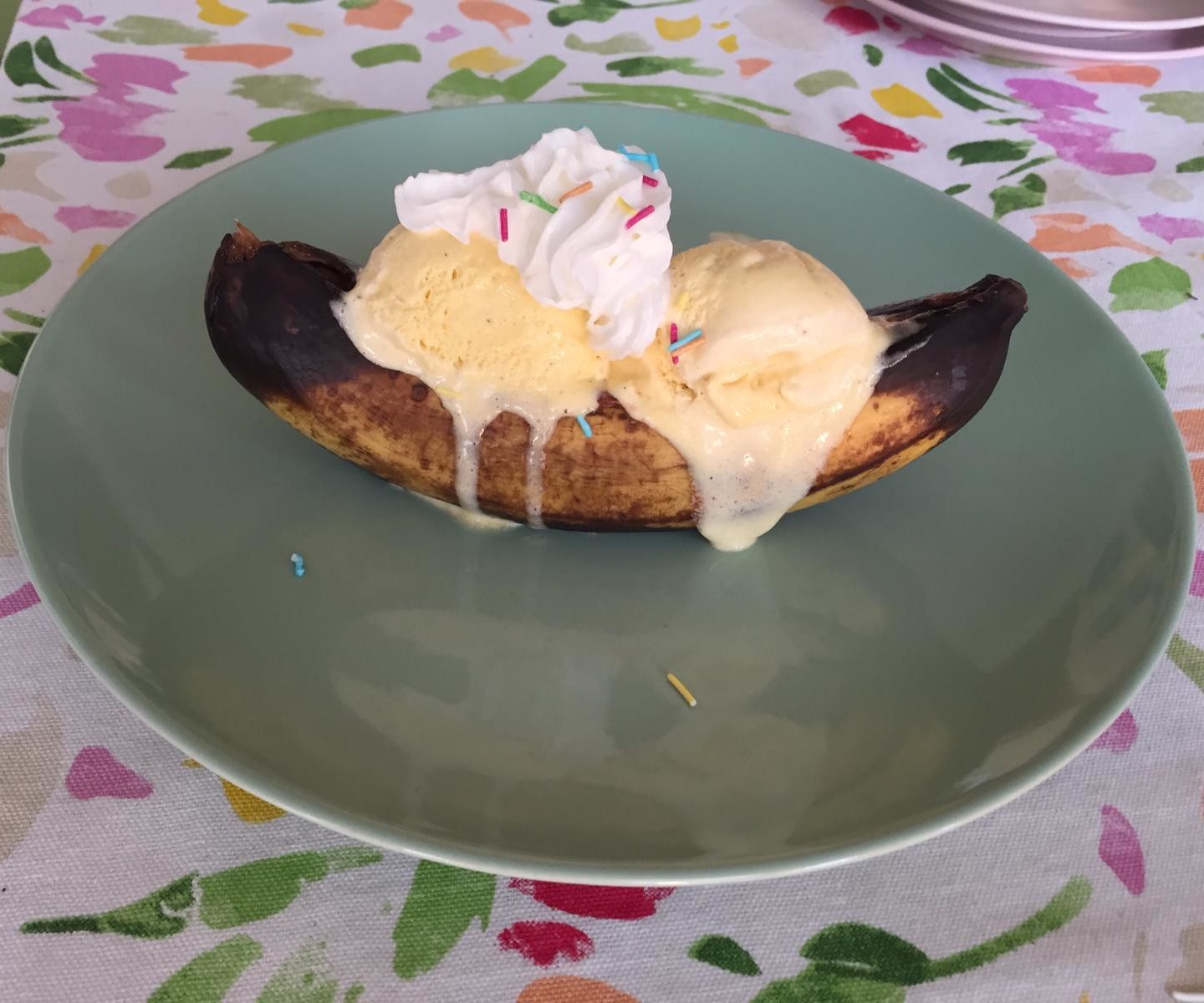 Grilled Banana Split