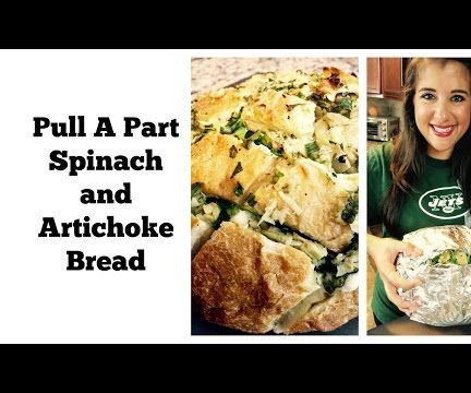 Pull Apart Spinach & Artichoke Dip Bread
