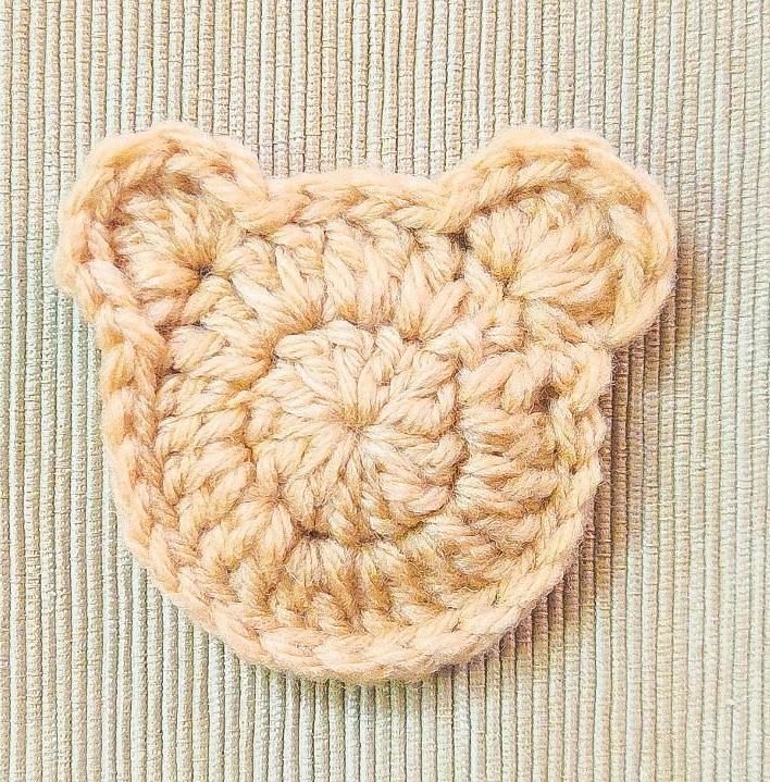 Basic Crochet Animal Face Applique One Pattern for All 4 Steps (with
