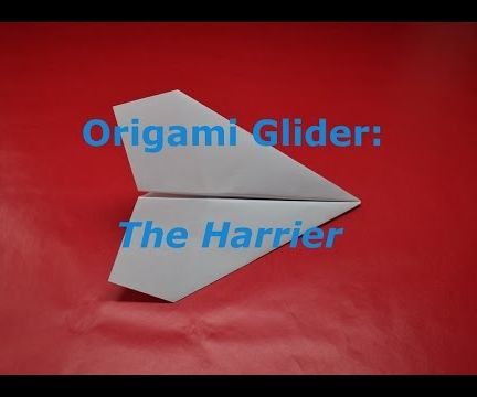 How to Fold the Harrier Origami Paper Airplane