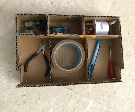 Cardboard Scraps Box With Separators
