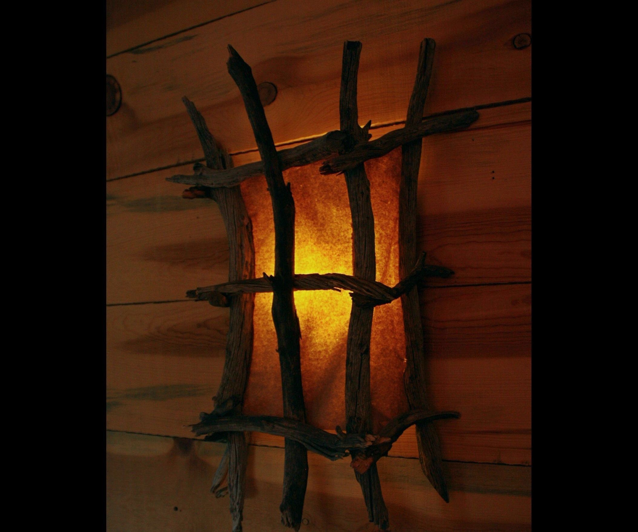 Rustic Wall Sconce From Natural Branches
