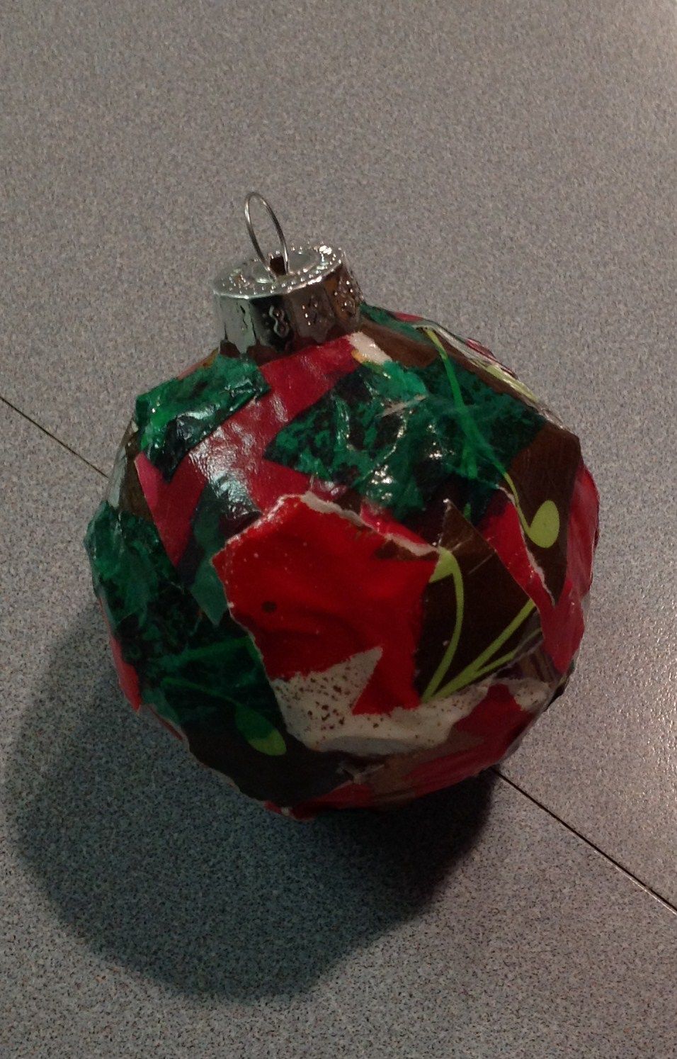 Recycled Wrapping Paper Ornament