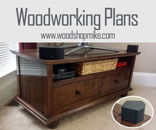 TV Stand With Cord Storage & Plans!